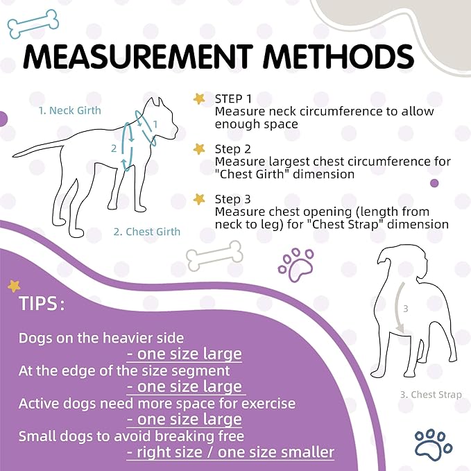 Medium Dog Harness 3/4''W x 19''-25''