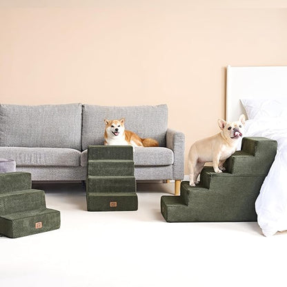EHEYCIGA Dog Stairs for High Bed 22.5”H 5-Step Dog