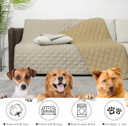 SPXTEX Dog Bed Cover Washable Pee Pads Dog Blankets for Puppy Large Dog Cat 1 Piece（52"x82",Beige）