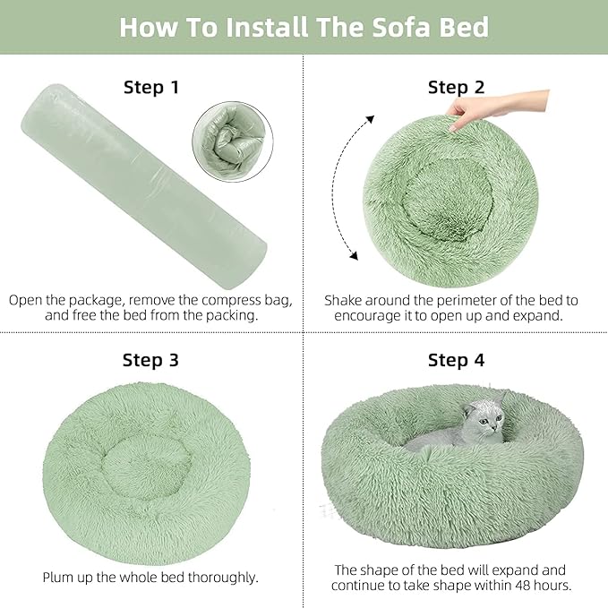 Nisrada Cat Beds for Indoor Cats 20 Inch