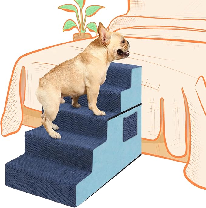 Supet Tall Dog Stairs for Small Medium Large Dogs to Get on Bed