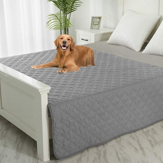 SPXTEX Dog Bed Covers Dog Pet Pads Puppy Pads Washable Pee Pads for Dog Blankets for Couch Protection Super Soft Pet Bed Covers for Dog Training Pads 1 Piece 82"x102" Dark Grey+Grey