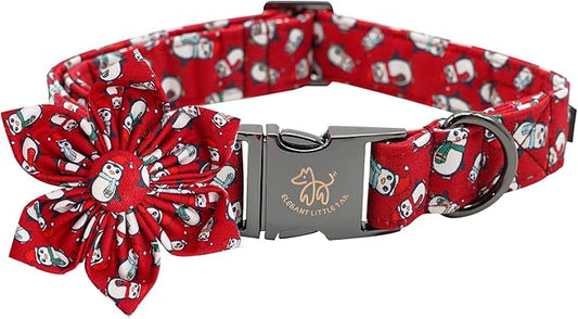 Elegant little tail Dog Collar with Flower