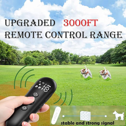 yucca Dog Shock Collar for Small Medium Large Dogs 2 Pack IP67 Waterproof, 3 Training