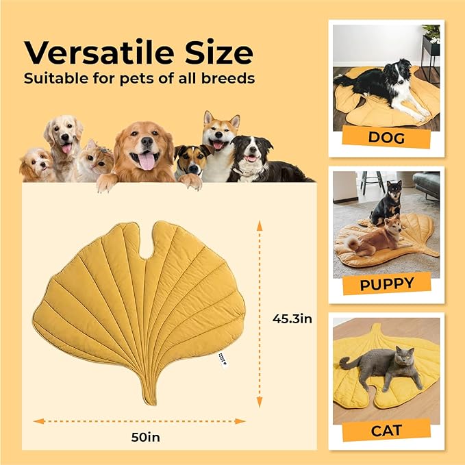 Dog Blanket Mat for Dogs Cats 50×45" Leaf