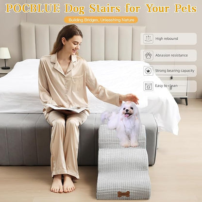 Dog Stairs for Bed and Couch 19.7”H 4 Tiers
