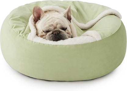 Lesure Medium Dog Bed with Cover Cave 26"