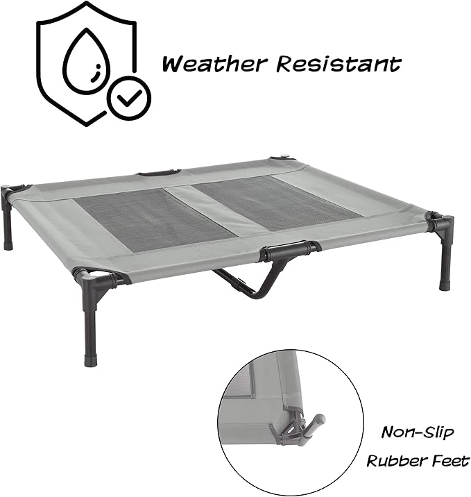 Elevated Dog Bed 36x29.75-Inch Portable 80lbs by