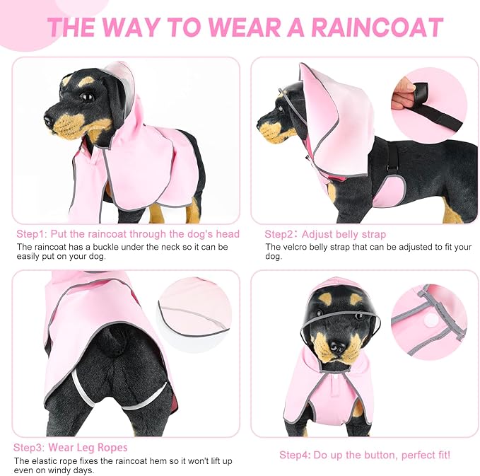 Reflective Dog Rain Coat