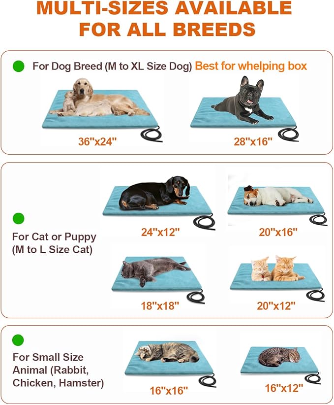 clawsable Outdoor Pet Heating Pad for Dog & Cat