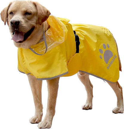 MAMORE Dog Raincoat Hooded Poncho