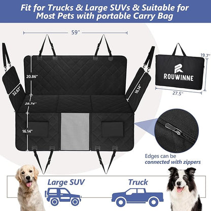 Back Seat Extender for Dogs Truck-Large Space 400lbs, Sturdy