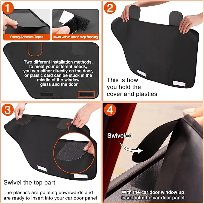 Car Door Protector -Back Seat Doors 2 Pack