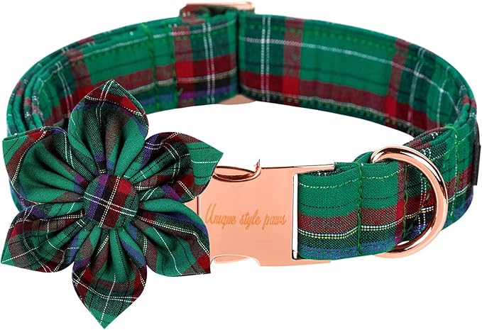 Unique style paws Dog Collar with Flower Tie