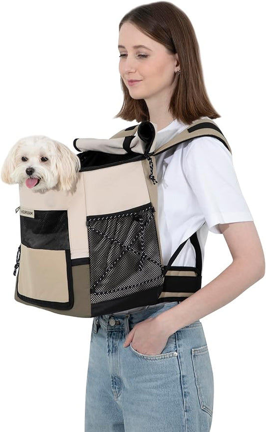 Dog Carriers for Small Dogs,Dog Backpack Carrier with Hard Bottom Material,Comfortable Dog Front Carrier Suitable for Dogs 6-13 pounds