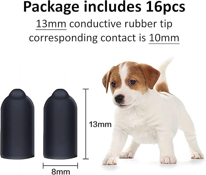 Dog Shock Collar Rubber Tips 16 pcs