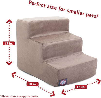 Majestic Pet 3 Step Suede Portable Dog Stairs 25 lbs