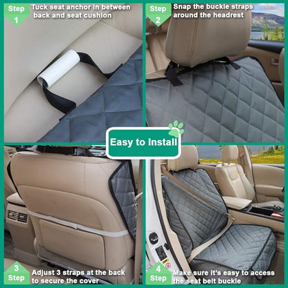 Waterproof Front Seat Cover Dog Car Seat Covers Nonslip and Full Protection with Side Flaps Fits Most Cars