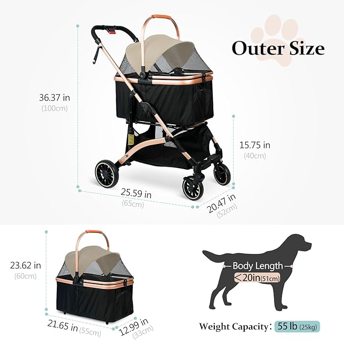 Pet Stroller 4 Wheels