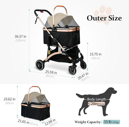 Pet Stroller 4 Wheels