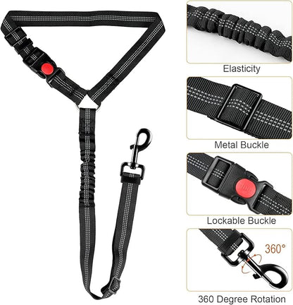 2 PCS Dog Cat Safety Seat Belt Strap