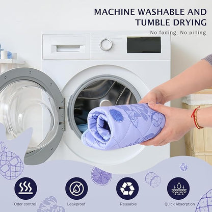 IEUUMLER Washable Pee Pads for Dogs 1 Pack EU007 (Purple 48"X48"-1pcs)