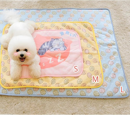 DELIFUR Dog Cooling Mat- Pet Cooling Mat Outdoor for Dogs Self Cooling Pad for Small Medium Dog Machine Washable (Large