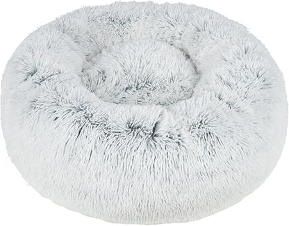 Best Pet Supplies Round Donut Dog Bed with Plush Faux Fur Fabric 27x27x7.5''