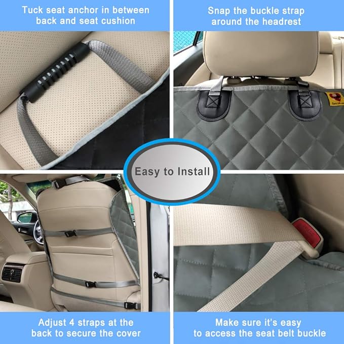 Deluxe Dog Seat Cover for Front Seat-More Durable Waterproof Front Seat Protector