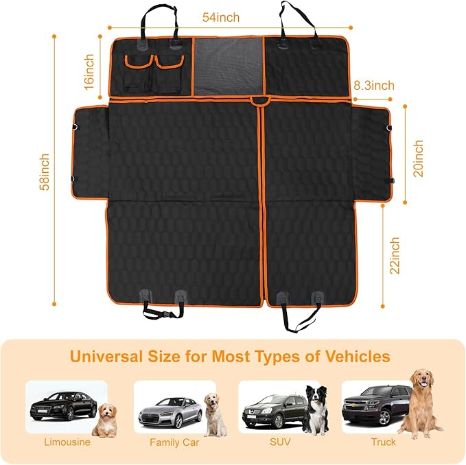 Dog Car Seat Cover for Back Seat