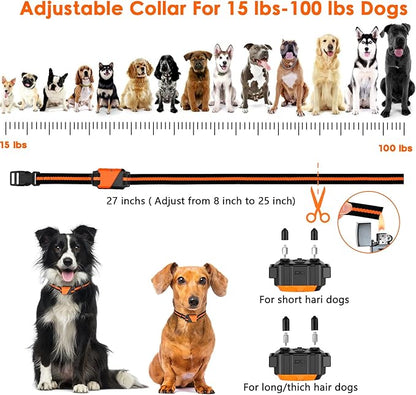 Dog Shock Collar, IP67 Waterproof Dog Training Collar with Remote, 3 Training Modes, Shock, Vibration and Beep, Rechargeable Electric Shock Collar for Large Medium Small Dog