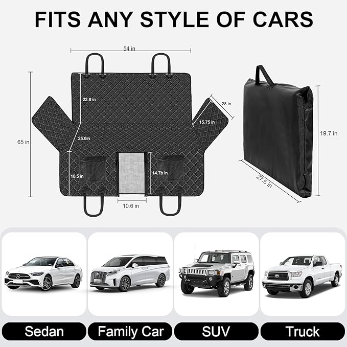 Upgrade Back Seat Extender for Dogs 400lbs, Anti-Scratch