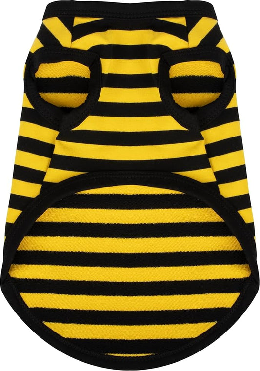 Paiaite Dog Striped Shirt Happy Color Cotton Sleeveless