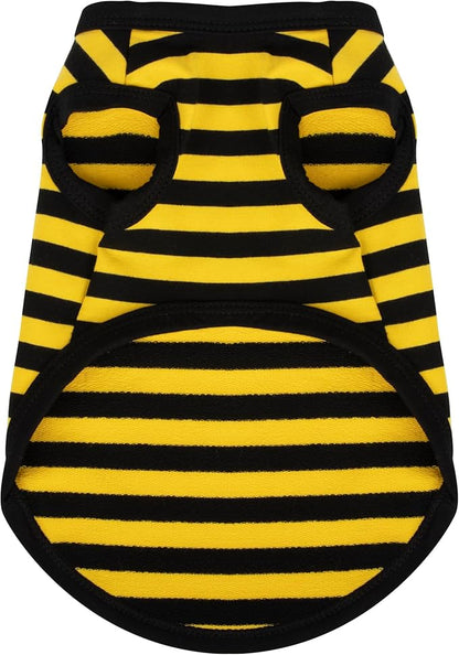 Paiaite Dog Striped Shirt Happy Color Cotton Sleeveless