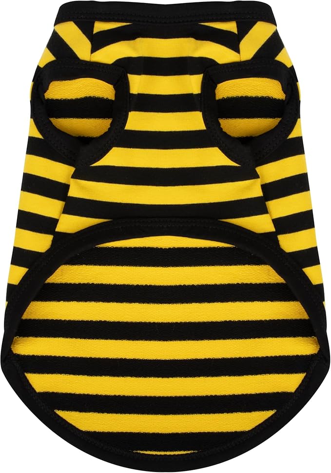 Paiaite Dog Striped Shirt Happy Color Cotton Sleeveless