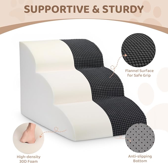 Dog Stairs Ramp for Small Dogs 3-Step Dog