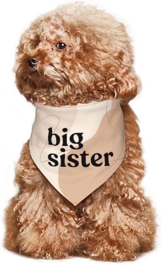 Big Sister Dog Bandana,Baby Announcement Dog Bandana,Gender Reveal,Pet Scarf, Pet Accessories for Photo Props Accessories (abstract)