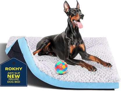 Premium Washable Dog Beds XXL Sized Dog 48 Inch 110 lbs, 48" x 30", Light