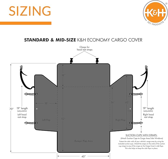 K&H Pet Products Economy Cargo Cover Gray 54
