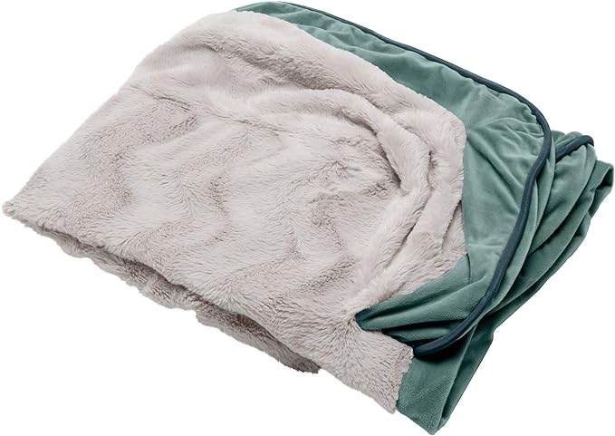 Furhaven Replacement Dog Bed Cover Perfect Comfort Plush & Velvet Waves Sofa-Style