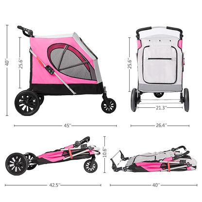 Dog Stroller for Large Dogs 3 Wheel 100 LBS