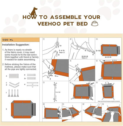 Veehoo Cooling Elevated Dog Bed CWC1803-XL