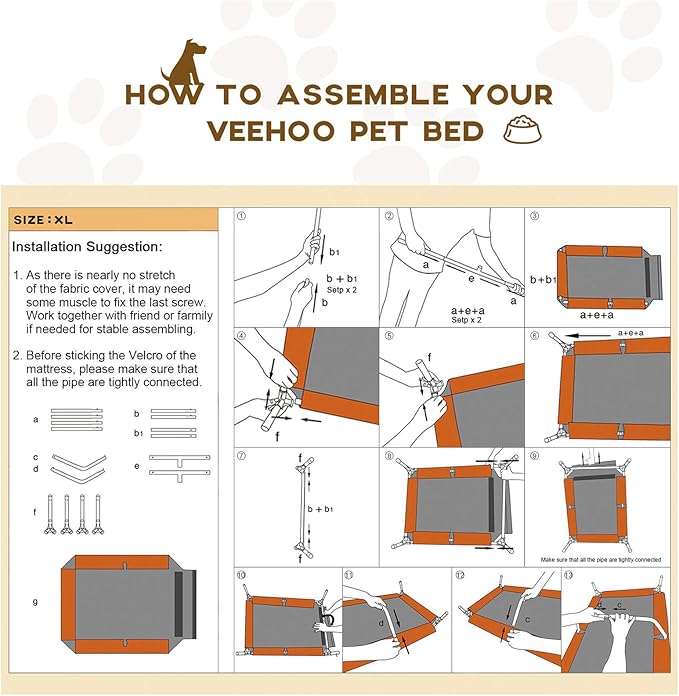 Veehoo Cooling Elevated Dog Bed CWC1803-XL