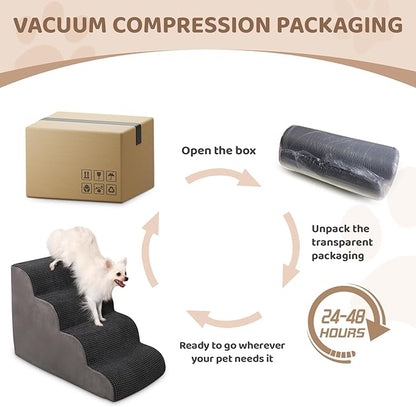 Dog Stairs Ramp for Small Dogs 4-Step Pet