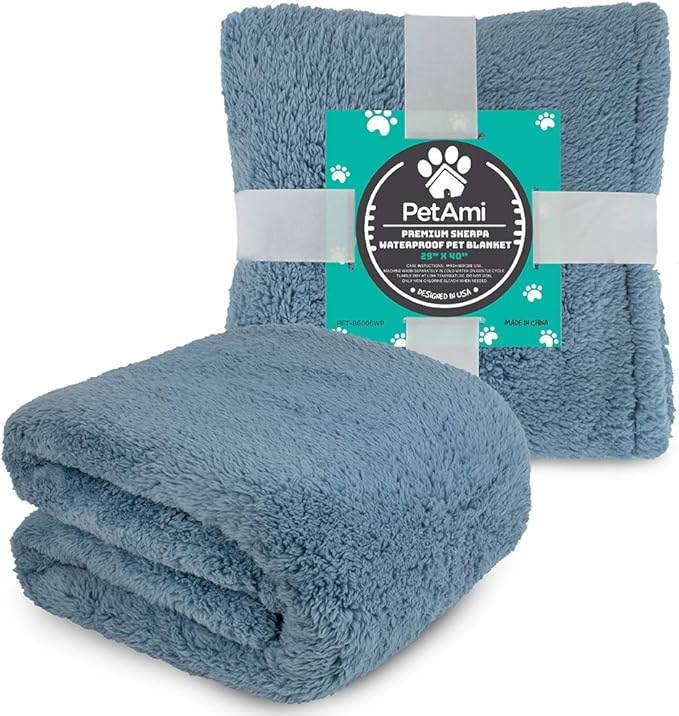 PetAmi Fluffy Waterproof Dog Blanket for Small Medium Dogs 29x40)