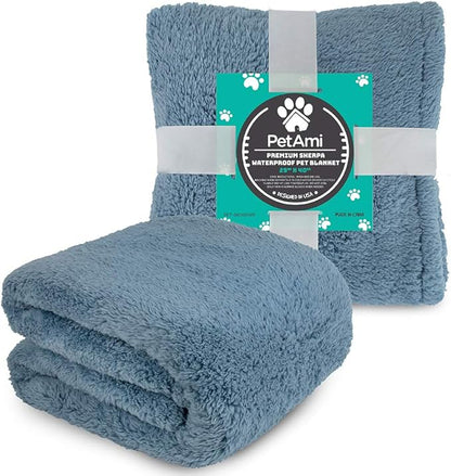 PetAmi Fluffy Waterproof Dog Blanket for Small Medium Dogs 29x40)