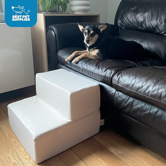Best Pet Supplies Foldable Foam Pet Steps for Small Dogs and Cats 2-Step