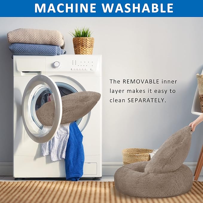 Washable Dog Round Bed Large