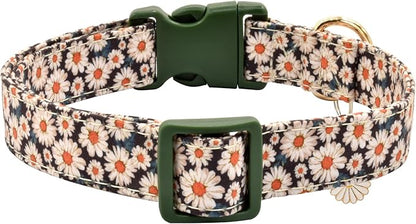 Flower Patterns Dog Collar with Accessories