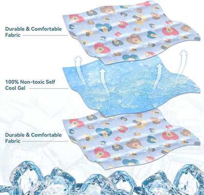 Enjoying Cooling Mat for Small Dogs Cats 11.8" x 15.75" Pet